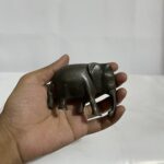 পিতলের পুরনো ছোট হাতি - শোপিস - ৩ ইঞ্চি - ১৫৫ গ্রাম - Image 3