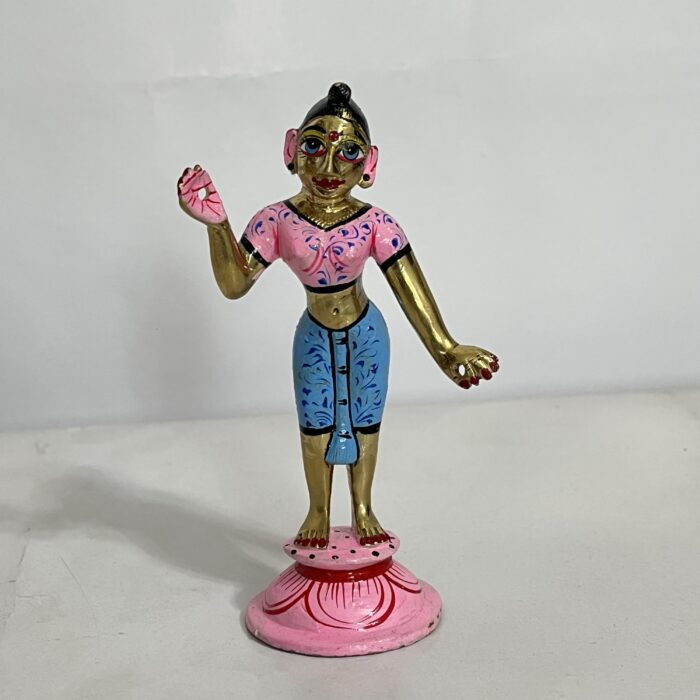 বৃন্দাবনী পিতলের রাধা কৃষ্ণ গৌর নিতাই সেট - ছোট সাইজ  - ১৯৭০ গ্রাম - Image 3