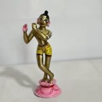 বৃন্দাবনী পিতলের রাধা কৃষ্ণ গৌর নিতাই সেট - ছোট সাইজ  - ১৯৭০ গ্রাম - Image 4