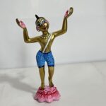 বৃন্দাবনী পিতলের রাধা কৃষ্ণ গৌর নিতাই সেট - ছোট সাইজ  - ১৯৭০ গ্রাম - Image 5