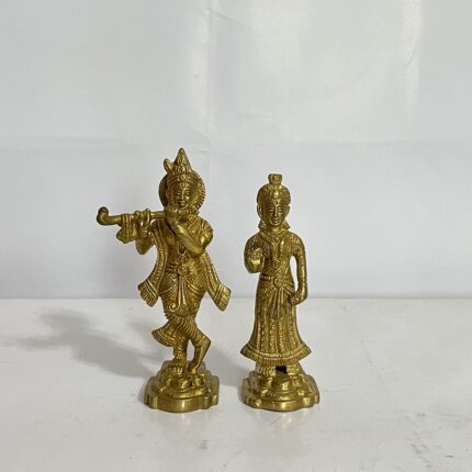 পিতলের রাধাকৃষ্ণ সেট - ৫ ইঞ্চি - ৯০০ গ্রাম