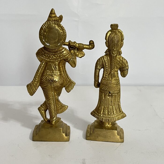 পিতলের রাধাকৃষ্ণ সেট - ৫ ইঞ্চি - ৯০০ গ্রাম - Image 2