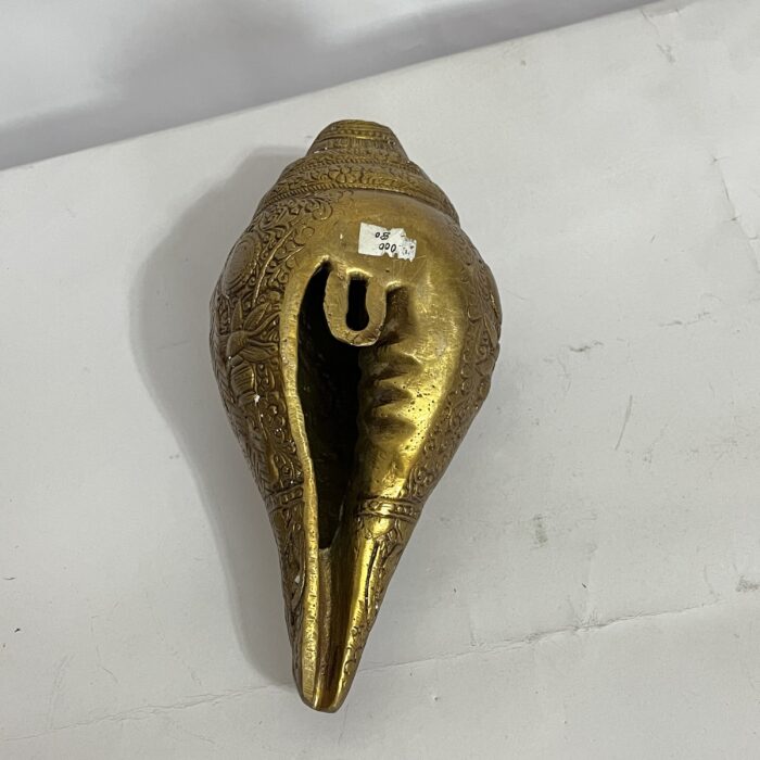 পিতলের নারায়ণ শঙ্খ - দেয়ালে টাঙানোর জন্য - শোপিস - ৮.৫ ইঞ্চি - ২ কেজি ২৫ গ্রাম - Image 3