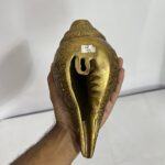 পিতলের নারায়ণ শঙ্খ - দেয়ালে টাঙানোর জন্য - শোপিস - ৮.৫ ইঞ্চি - ২ কেজি ২৫ গ্রাম - Image 5