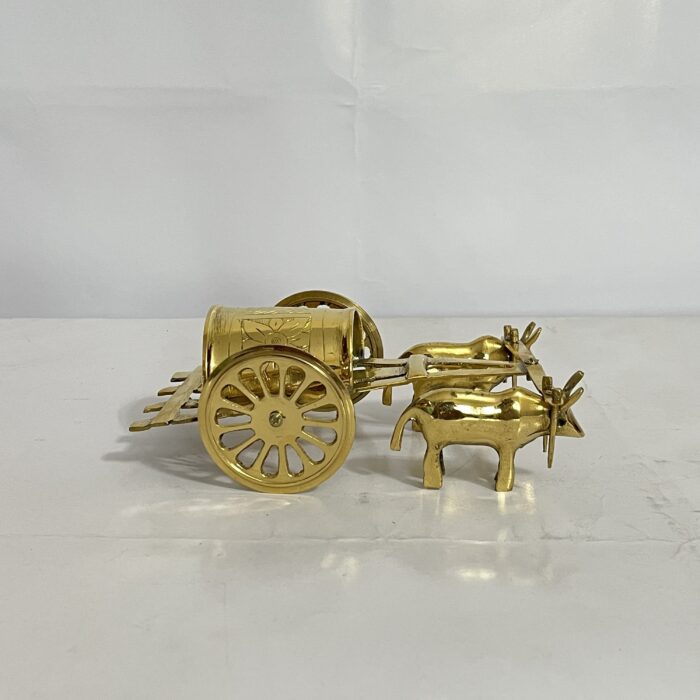 পিতলের গরুর গাড়ি শোপিস - ৭ ইঞ্চি - ৩২০ গ্রাম - Image 3