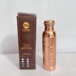 100% Pure Copper Water Bottle - 1 litre - Promotes Mind ,Body Health - Seamless - Leak Proof - Ayurvedic