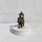 পিতলের অ্যান্টিক ছোটো হাতি - পুরনো - ৬০০ গ্রাম - ৪ ইঞ্চি - Image 3