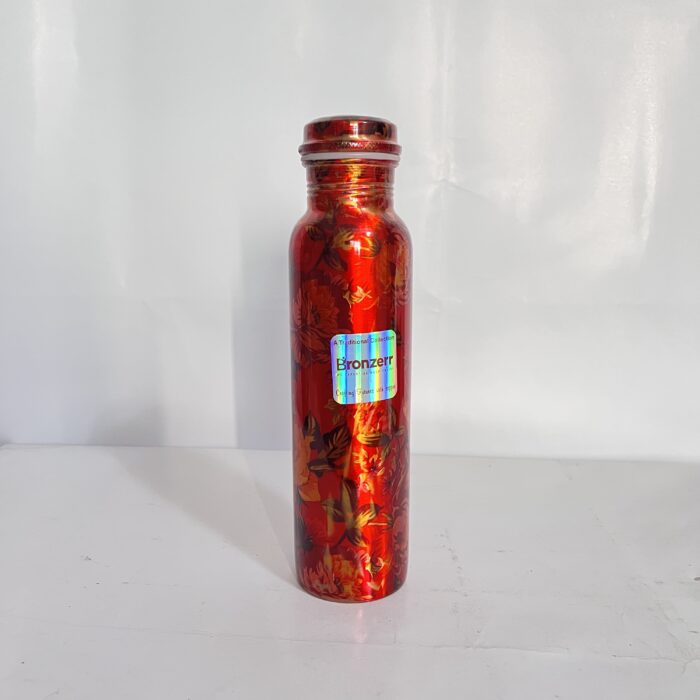 Pure Copper, BPA Free Water Bottle, Leak Proof, Office Bottle, Boosts Immunity, Supports Digestive & Liver Health, Ayurveda Inspired - Image 1