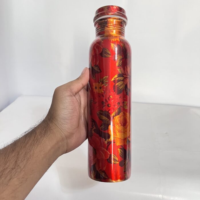 Pure Copper, BPA Free Water Bottle, Leak Proof, Office Bottle, Boosts Immunity, Supports Digestive & Liver Health, Ayurveda Inspired - Image 2
