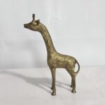 brass giraffe figurine - home decor - 7 inches