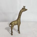 brass giraffe figurine - home decor - 7 inches - Image 3