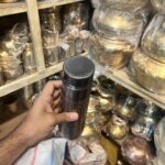 Antique-style engraved pure copper water bottle with Advanced Leak Proof Protection, Ayurveda and Yoga Health Benefits - 900 ml - Image 4