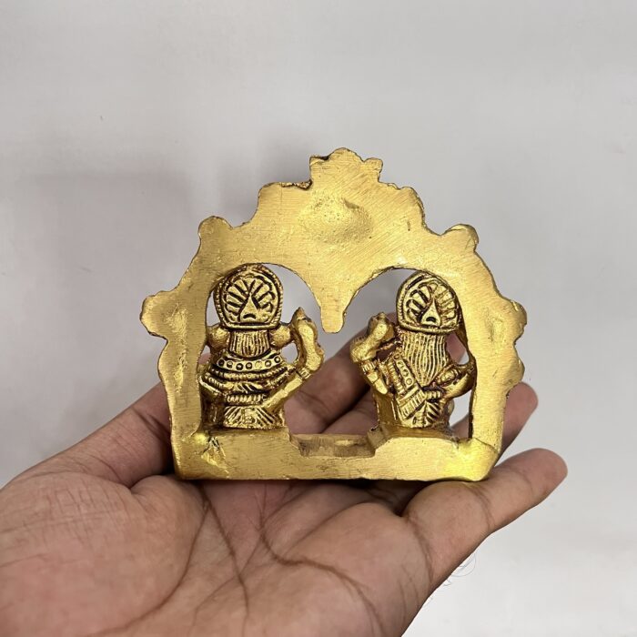 পিতলের ছোট লক্ষ্মী গণেশ বিগ্রহ - ৩ ইঞ্চি - ৩৪০ গ্রাম - Image 2